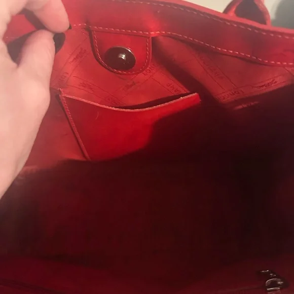 Longchamp Red Patten Leather bag,EXCLUSIVE MAKE .handles/ or strap crossbody - Picture 2 of 2